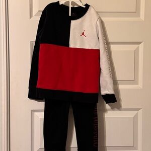 Kids Jordan Colorblock Sweatshirt and Pants Set